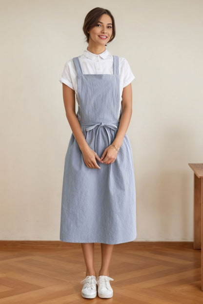 Cooking Apron Dress, A-line Dress C4627