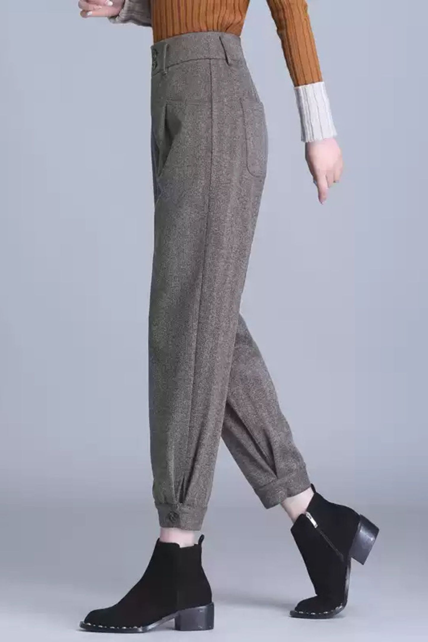 Winter loose fit womens office pants c5099