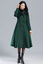 Load image into Gallery viewer, Vintage Inspired Long Princess Coat in Green C2469
