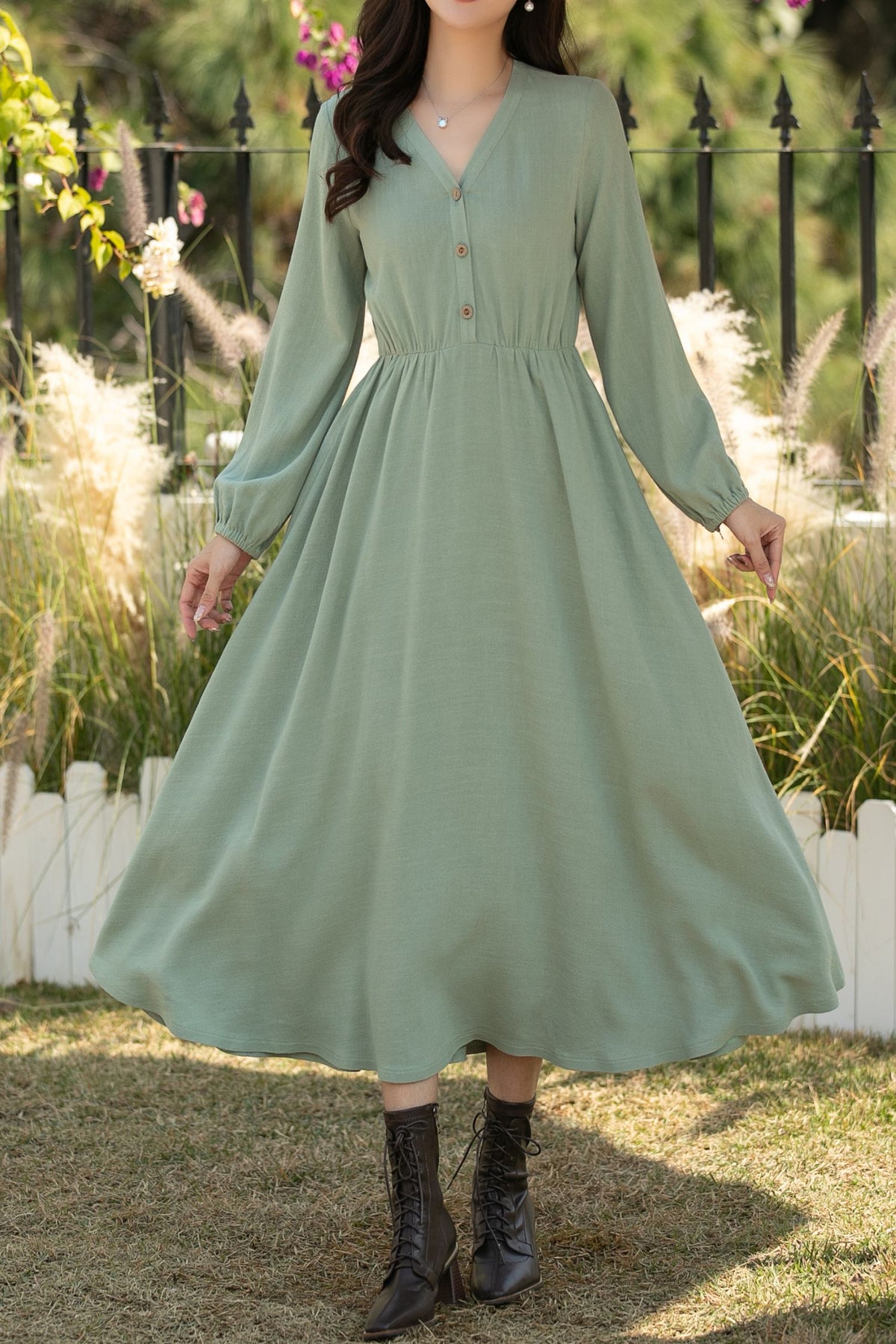 green linen midi dress Light Cotton summer zara dresses