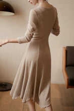 Load image into Gallery viewer, long sleeves prom autumn knit dress C4606
