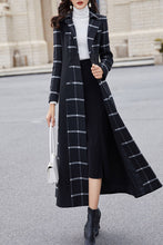 Load image into Gallery viewer, Women&#39;s Autumn and winter plaid wool coat C4257
