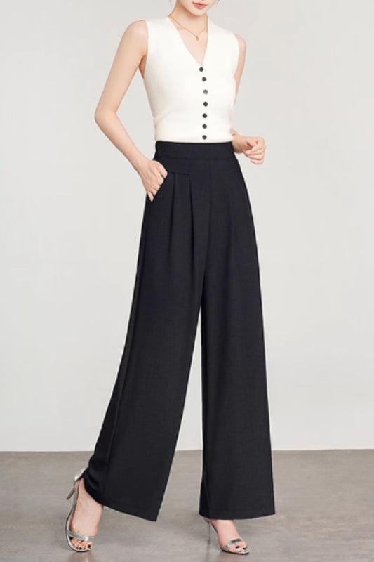 Long wide leg summer pants women C5024