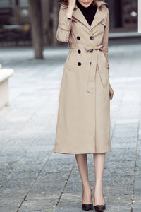 women spring and autumn trench coat C4202