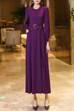 Load image into Gallery viewer, Purple spring and autumn long dress C4185
