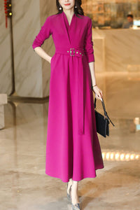 spring and autumn long dress C4186