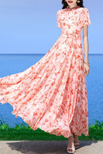 Load image into Gallery viewer, Floral summer new swing chiffon dress C3978
