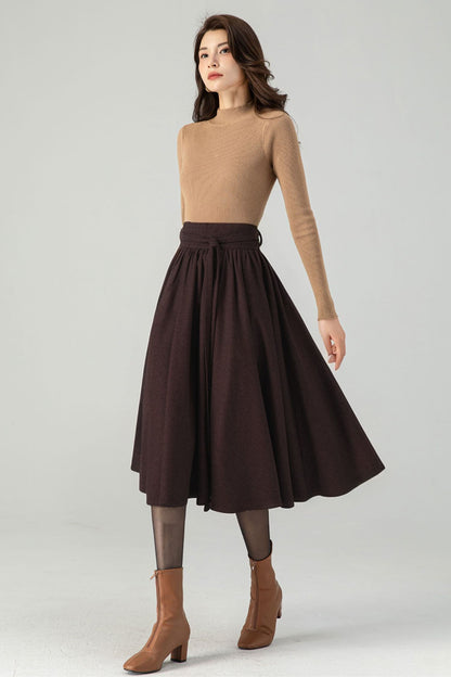 Winter Wool Skirt Circle Skirt C4315