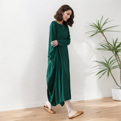 Plus Size Long Linen maxi Dres C5415