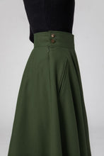 Load image into Gallery viewer, Midi swing winter wool skirt women C4332
