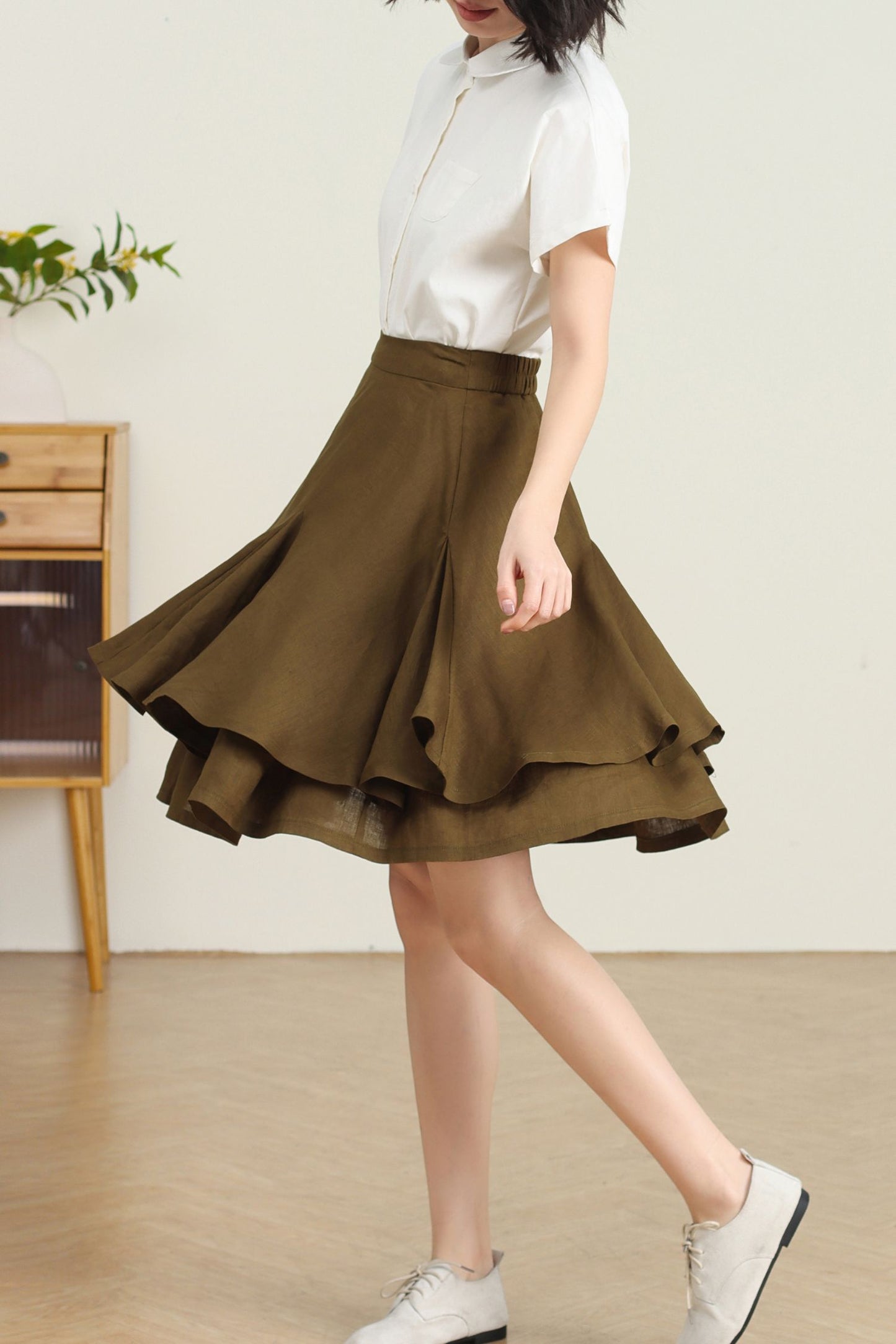 Women's Swing layered circle skirt C4733