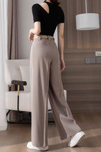 Load image into Gallery viewer, Khaki Wide Leg Long Pant with Pockets C3505
