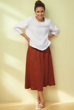 Load image into Gallery viewer, Women&#39;s Casual White Linen Tops C4067
