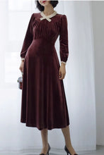 Load image into Gallery viewer, Vintage inspired prom velvet dress C4609
