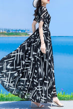 Load image into Gallery viewer, Chiffon black women dress C3995
