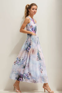 Floral Chiffon Elegant Party Dress C4010