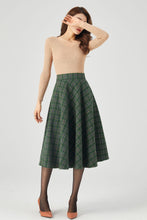 Load image into Gallery viewer, Winter Plaid Midi Wool Skirt C4327
