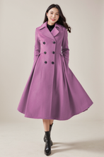 Load image into Gallery viewer, Vintage Inspired Long Princess Coat in Green C2469
