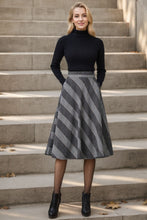 Load image into Gallery viewer, High Waist Check Plaid Winter Skirt Women C4354
