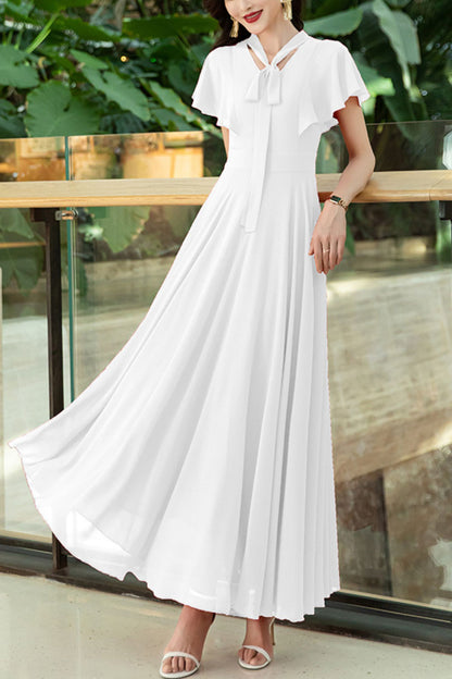 French chiffon summer  large swing long dress C3991