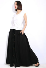 Load image into Gallery viewer, Button down Linen Maxi Skirt C336
