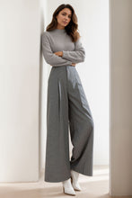 Load image into Gallery viewer, Wide Leg Wool Pants Women C4309
