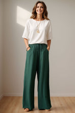 Load image into Gallery viewer, Women&#39;s Wide Leg Linen Pants C4142
