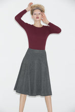 Load image into Gallery viewer, A line winter wool skirt women C705
