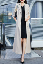 Load image into Gallery viewer, Off white women spring and autumn trench coat C4196
