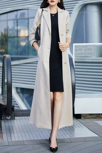 Off white women spring and autumn trench coat C4196