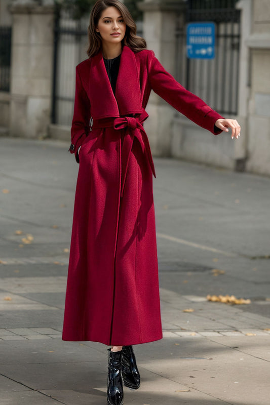 Wool Trench Coat for Women C4951