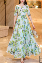 Load image into Gallery viewer, new chiffon print long dress C4052
