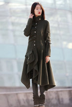 Load image into Gallery viewer, Army Green Modern Coat C183
