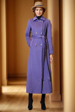 Load image into Gallery viewer, Women&#39;s Medium-length Purple coat C4072
