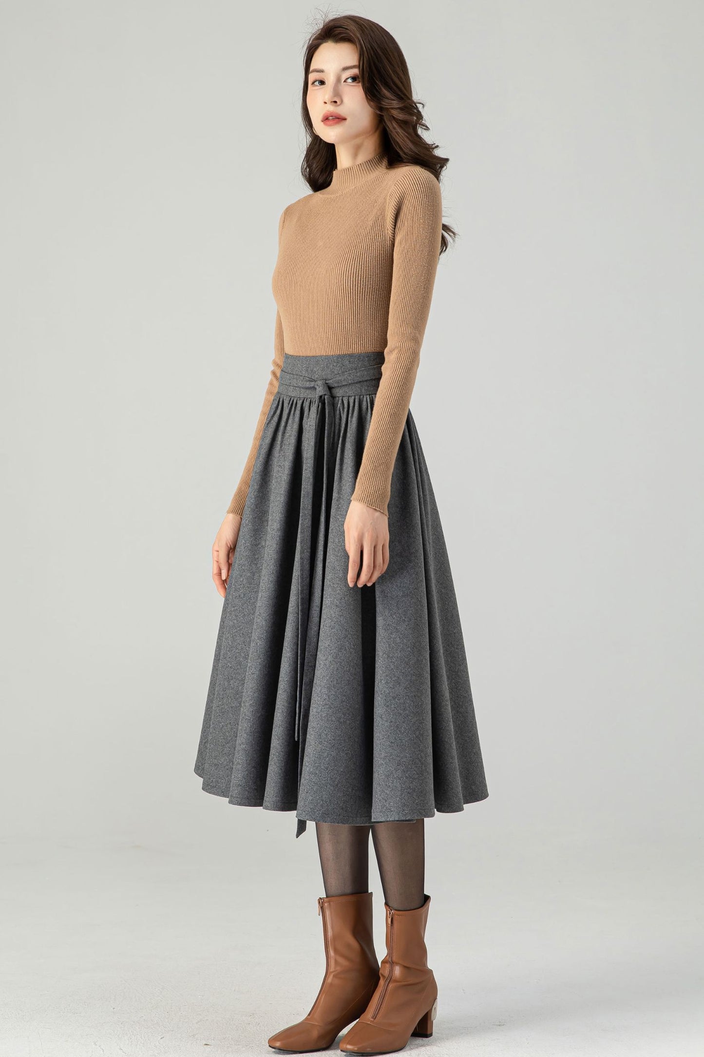 Winter Wool Skirt Circle Skirt C4315