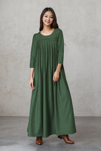 Load image into Gallery viewer, Winter green wool dress C4459
