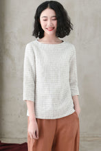 Load image into Gallery viewer, Simple Casual Linen Summer tops C2737
