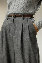 Load image into Gallery viewer, Wide leg wool-flannel suit pants C4294
