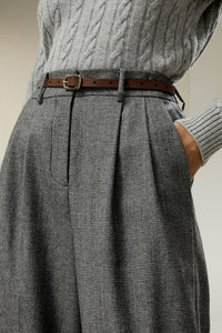 Wide leg wool-flannel suit pants C4294