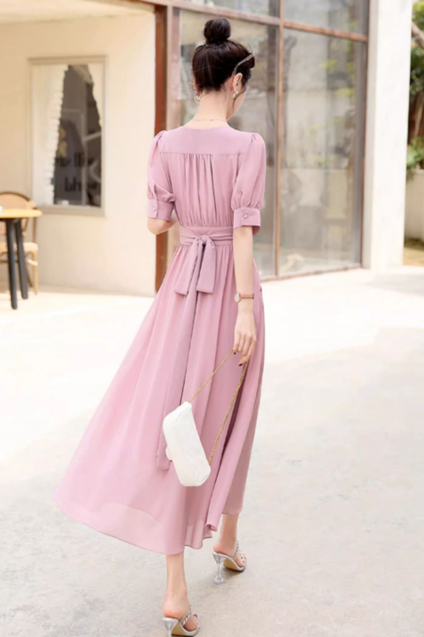 Prom long swing chiffon dresses women C5042