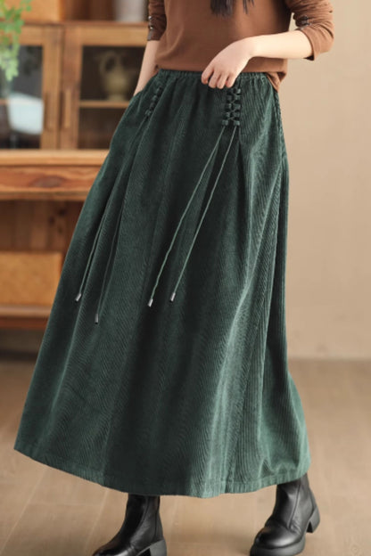 A line midi autumn/winter corduroy skirt C5350