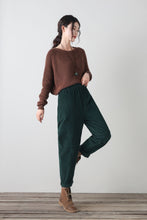 Load image into Gallery viewer, Baggy wide leg corduroy pants women C4342
