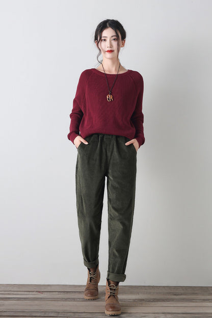 Autumn/winter long corduroy pants C4349