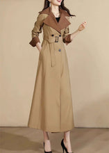 Load image into Gallery viewer, Double Breasted Coat, Spring Coat Dress, Long Trench Coat C3606
