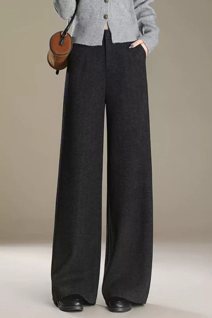 Wide leg autumn/winter wool pants c5092