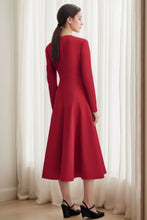 Load image into Gallery viewer, Women&#39;s red round neck dress C4296
