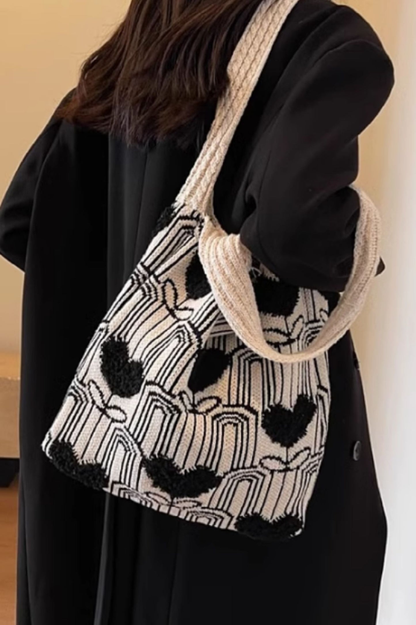 Womens knit single shoulder bag C4753