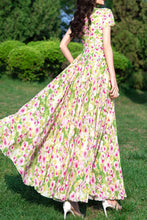 Load image into Gallery viewer, Chiffon floral women dress C3990
