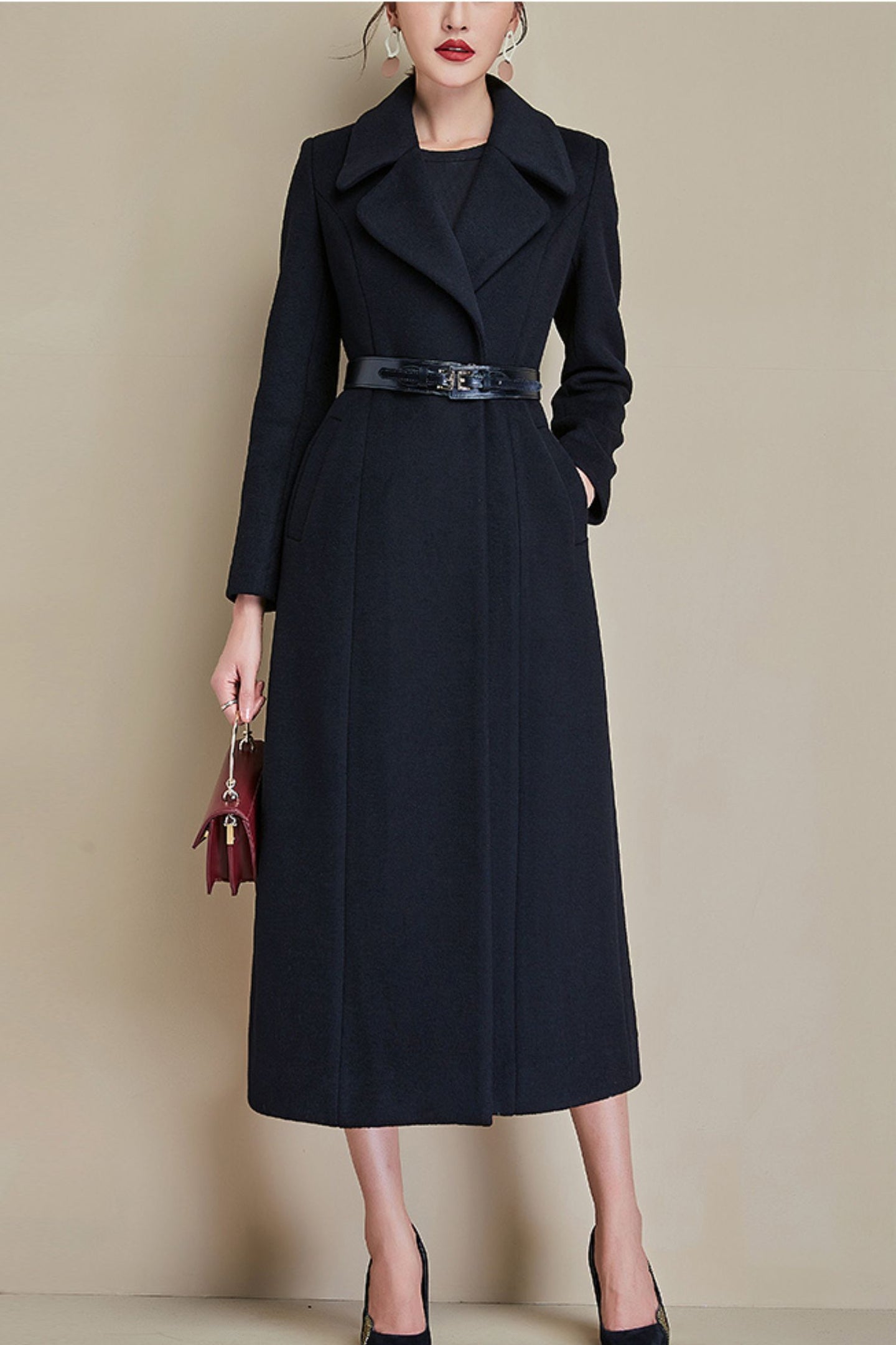 Women's Autumn and winter wool coat C4288