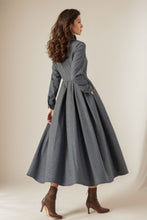 Load image into Gallery viewer, Autumn/winter Gray Wool Dress C4316
